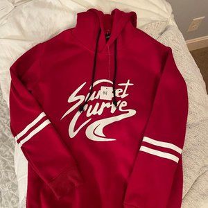 Sunset Curve Hoodie/Deep Red/Size Medium